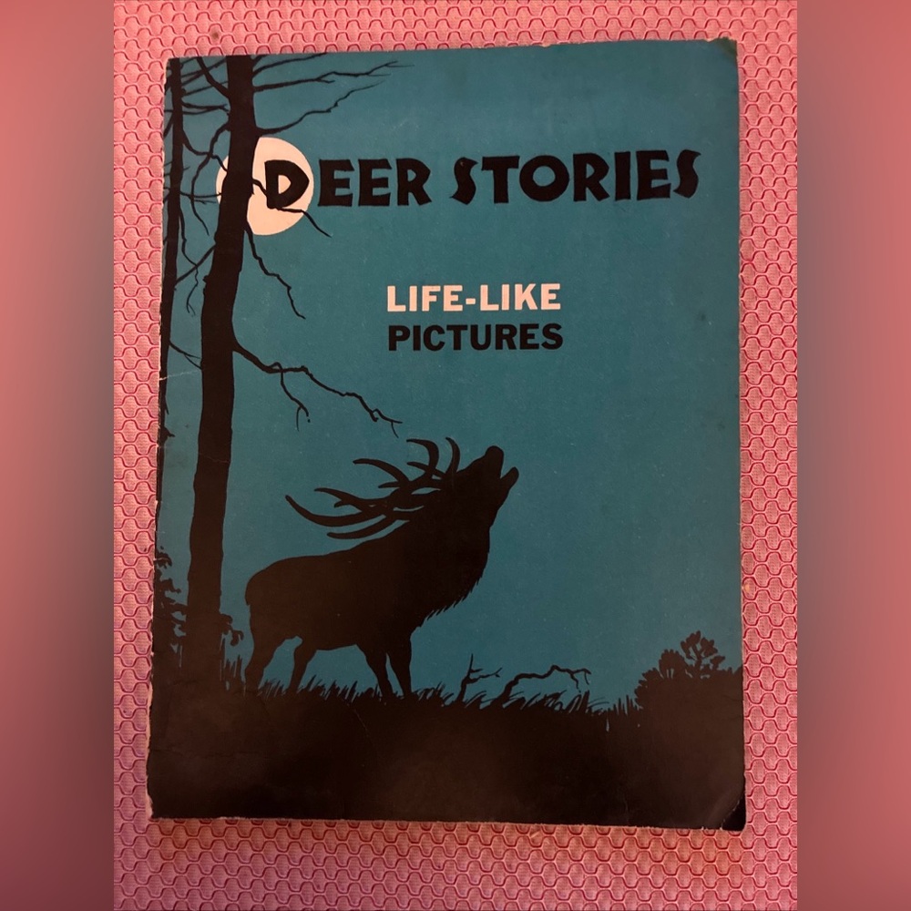 VTG 1936 ortho-scope Children Book w/3-D glasses DEER STORIES Martha King